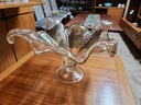 Large Murano Amber Centerpiece Basket