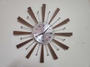 Reproduction Teak Starburst Clock