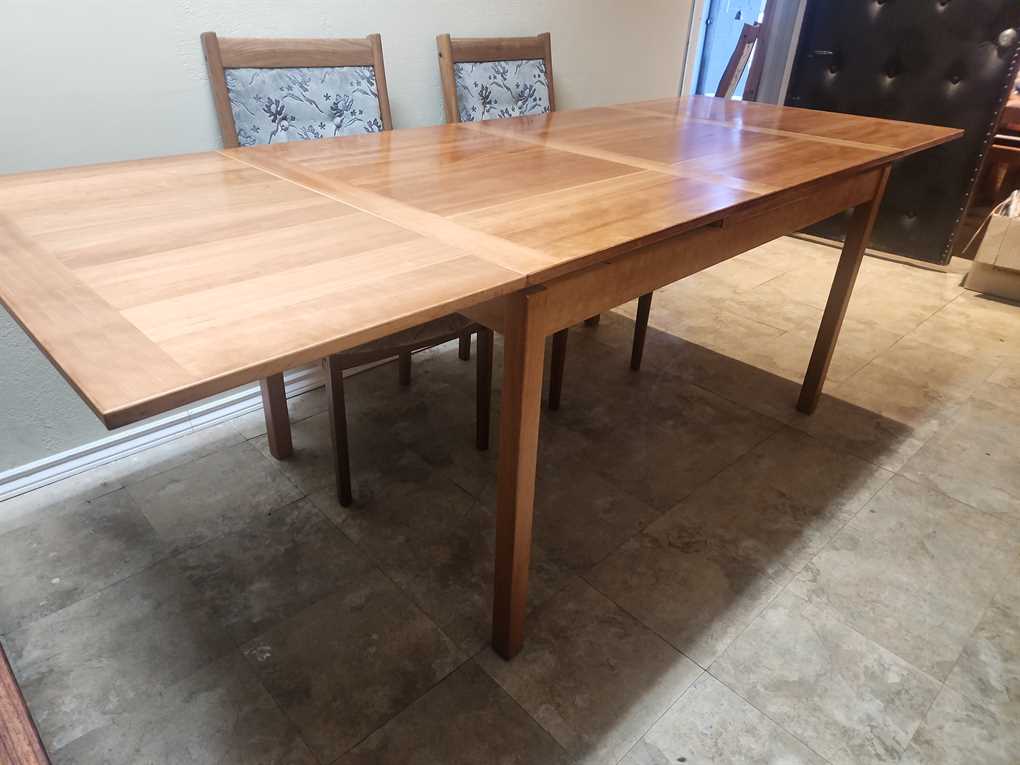 Made in Denmark Teak Draw Leaf Dining Room Table