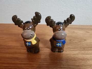 Swedish Moose Salt and Pepper Set