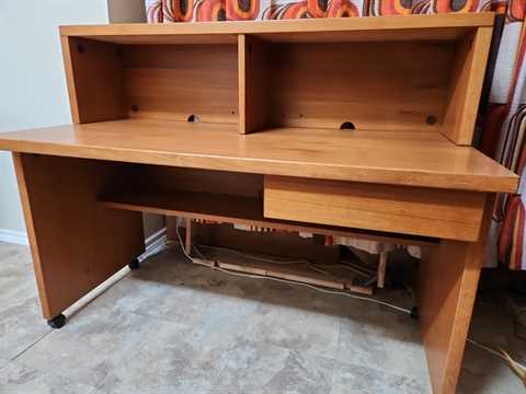 Jesper Mobler Denmark Teak Desk w/ Hutch on Castors