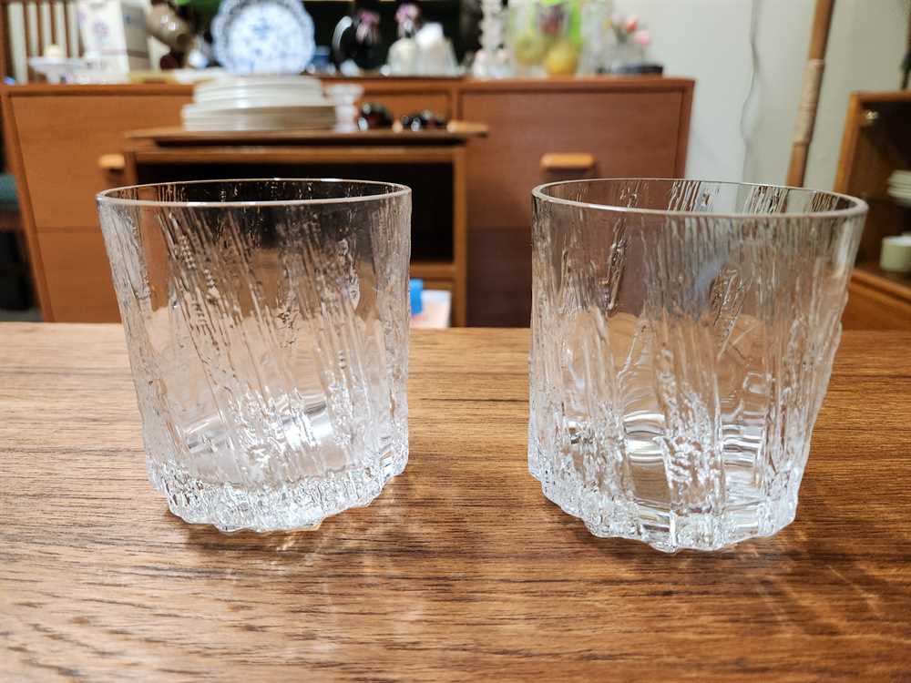 Iittala Kuura Old Fashioned Glasses by Tapio Wirkkala