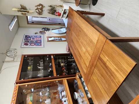 RS Associates Canada Teak Draw Leaf Dining Table