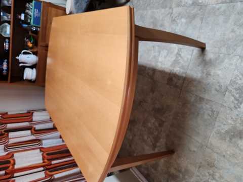1980s Ikea Kronvik Beech Draw Leaf Dining Table
