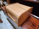 Vintage Teak Rolltop Desk Organizer