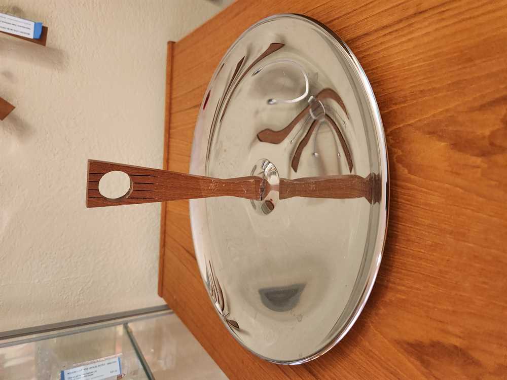 Kromex USA Walnut handled Serving Tray