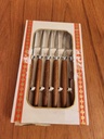 Set of 6 Geilo Norway Teak Handled Stainless Butter Knives