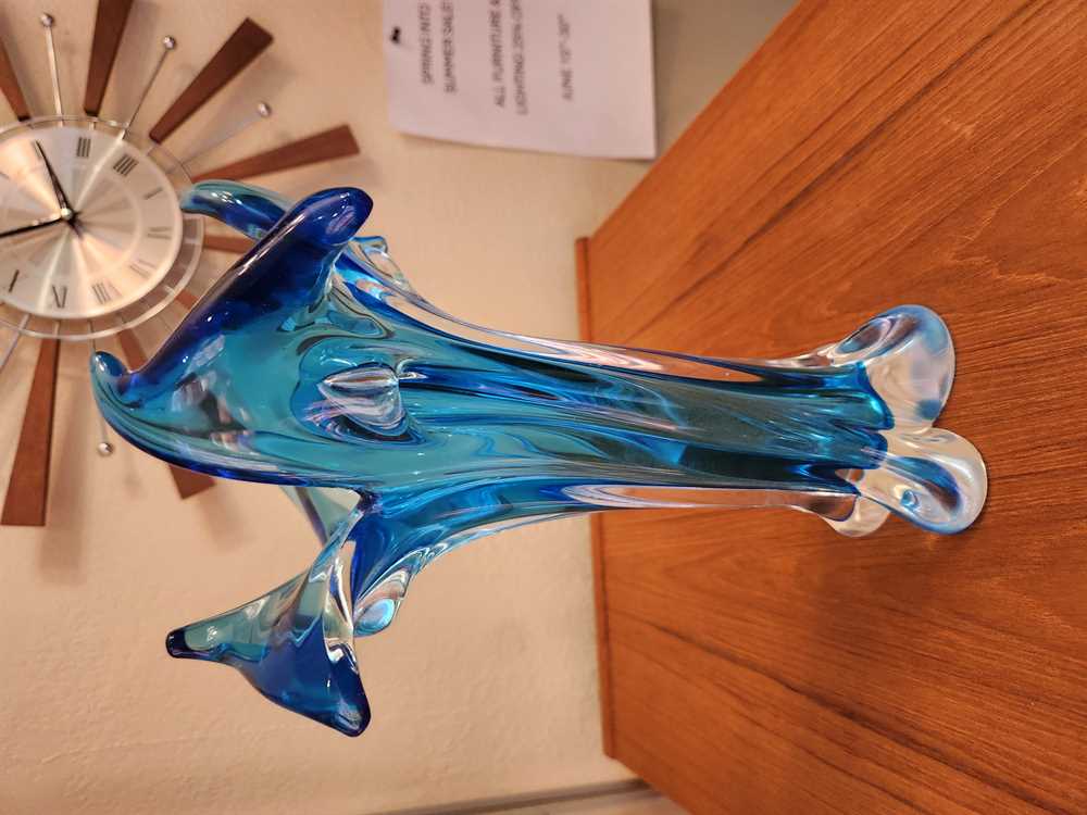 Blue Lorraine Glass Vase