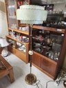 Walnut & Brass Floor Lamp w/ Atomic Shade
