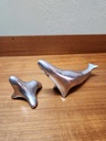 Pair of Hoselton Aluminum Seal Sculptures Adult and Baby
