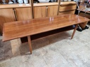 Teak Surfboard Coffee Table w/ Undershelf Model 1070