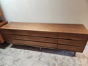 Large 9 Drawer Walnut Dresser