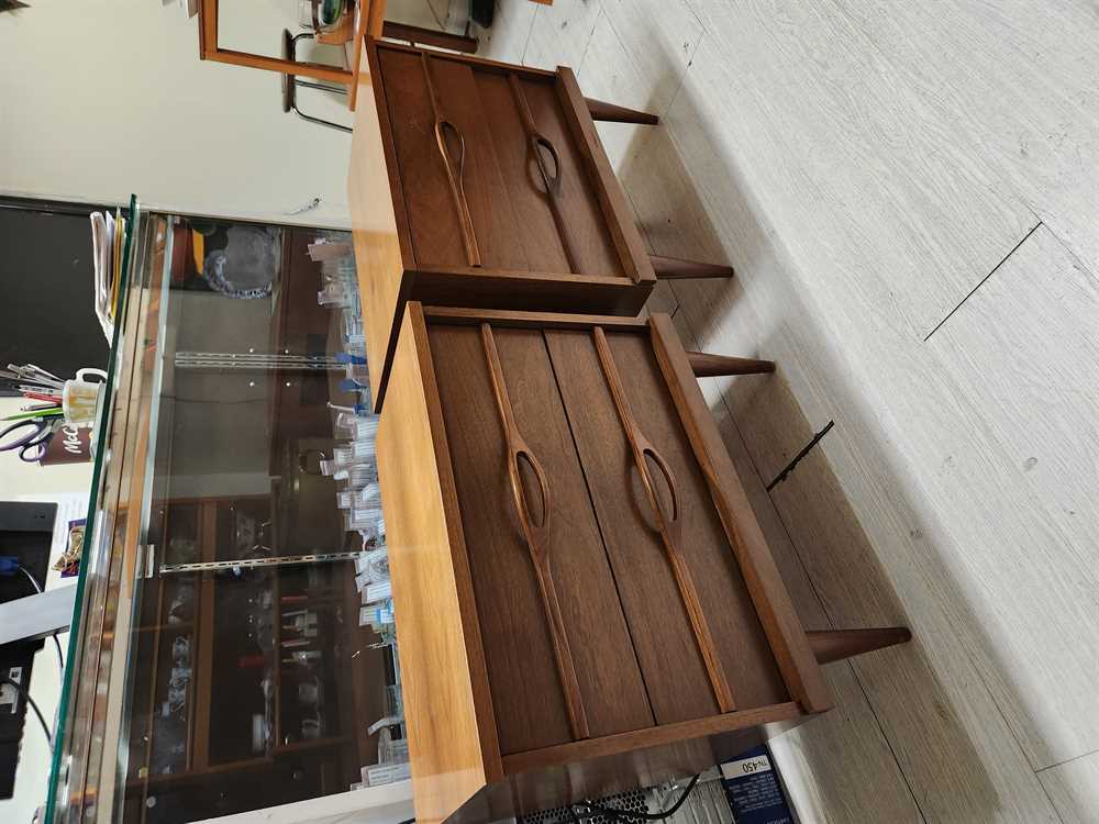 Pair of MCM Walnut Nightstands