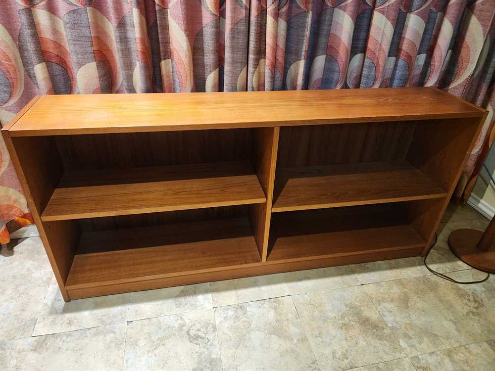 Horizontal Teak Bookcase