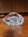 Mats Jonasson Beaver Paperweight Signed