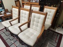 Nordic Furniture Canada Teak Highback Dining Chairs - Set of 6  w/ 2 Armchairs