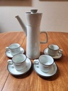 Denby Summit Large Coffee Pot with 4 Cups and Saucer Set