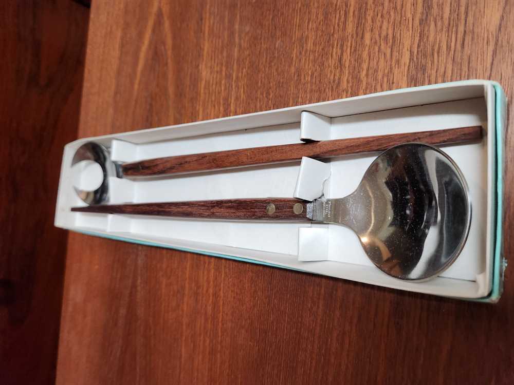 Teak and Stainless Salad Utensil Set