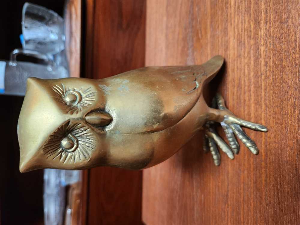 Large Brass Owl