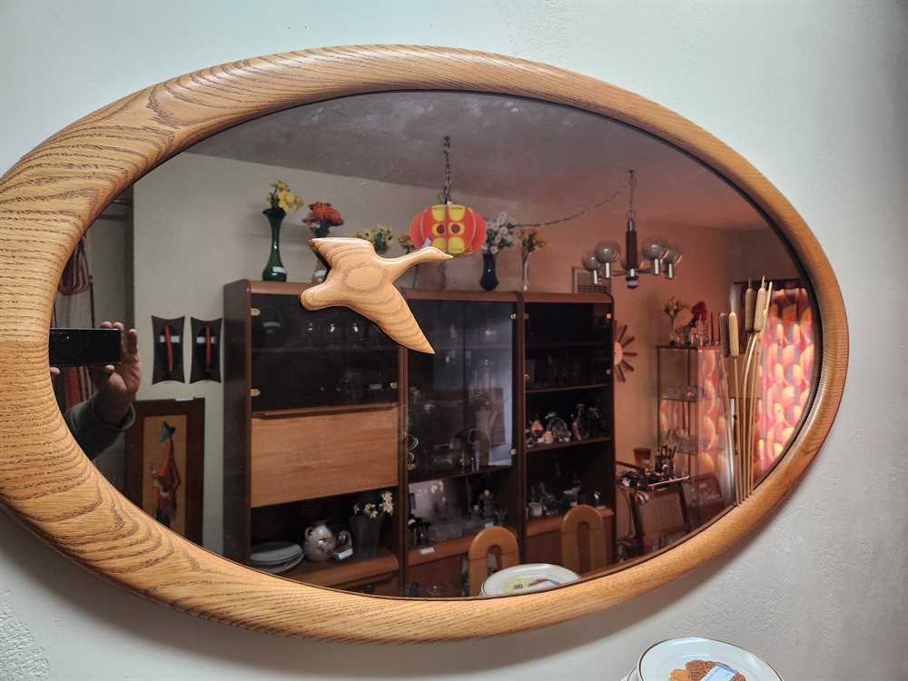 Oak Oval Wall Mirror