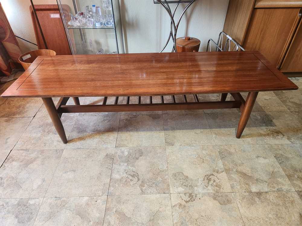 Holland House USA Walnut Coffee Table with slatted Undershelf