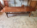 Holland House USA Walnut Coffee Table with slatted Undershelf