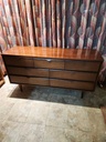 Victoriavile Walnut 7 Drawer Lowboy Dresser