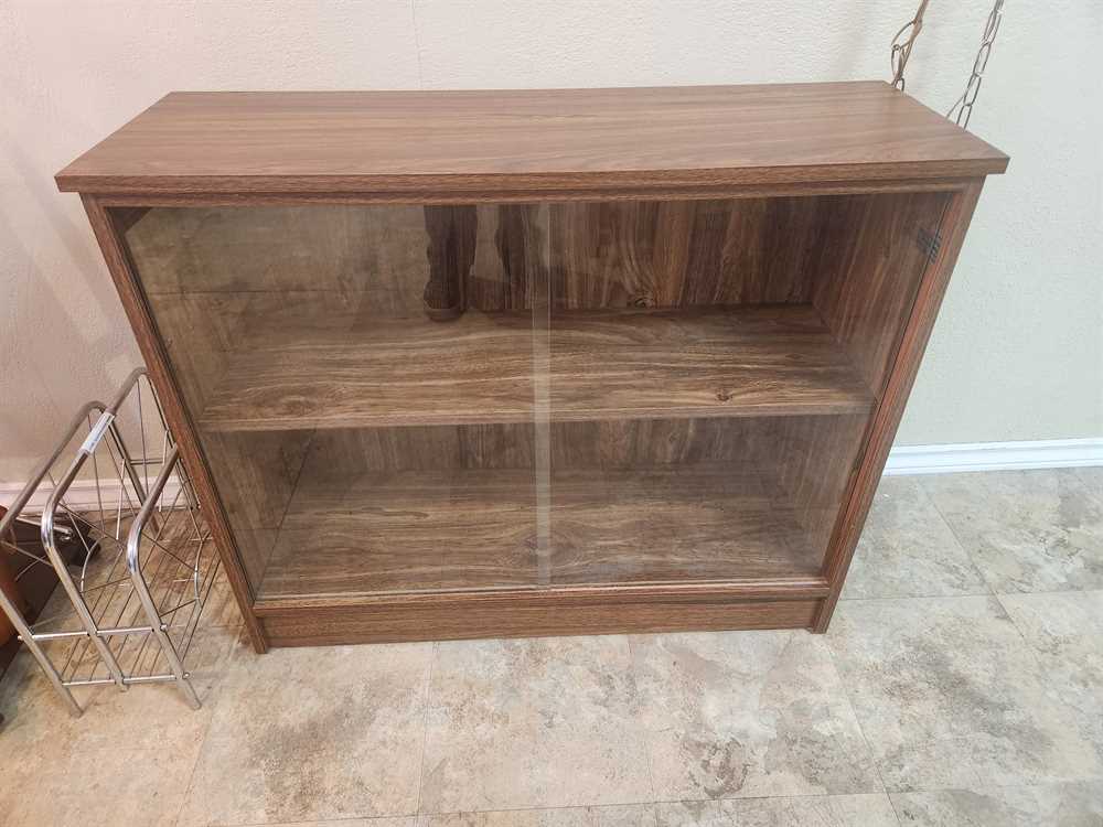 Vintage Pecan Finish Display Cabinet by Modular 5 Mfg Winnipeg