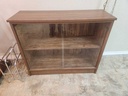 Vintage Pecan Finish Display Cabinet by Modular 5 Mfg Winnipeg