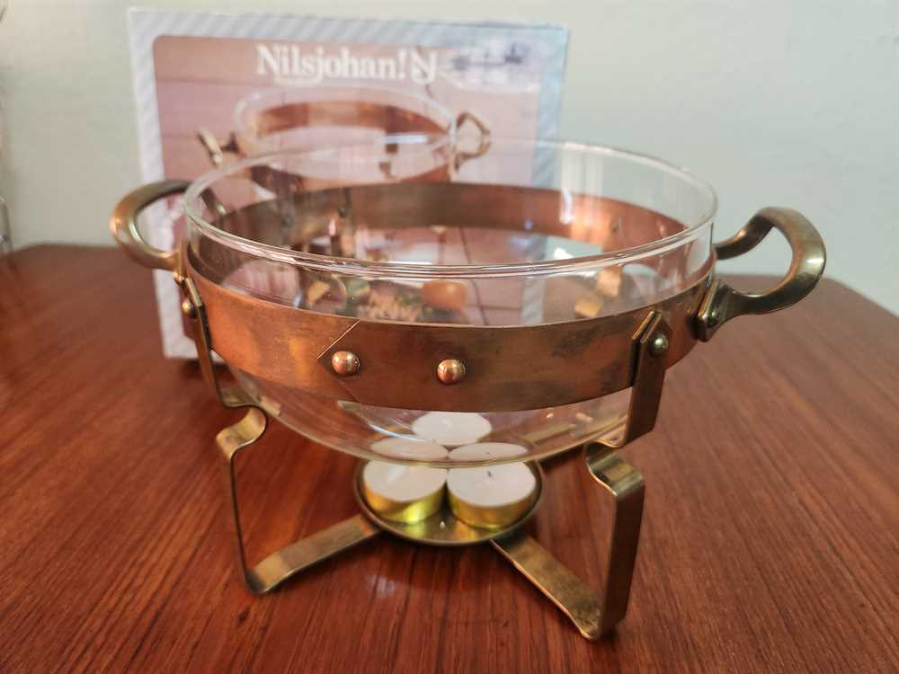 Nilsjohan Sweden Casserole with warmer.  Made by Hackman Finland  New in Box