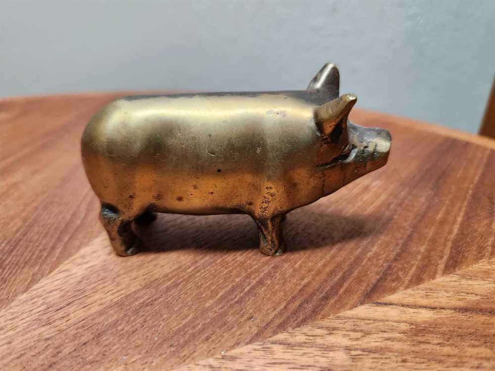 Small Brass Pig