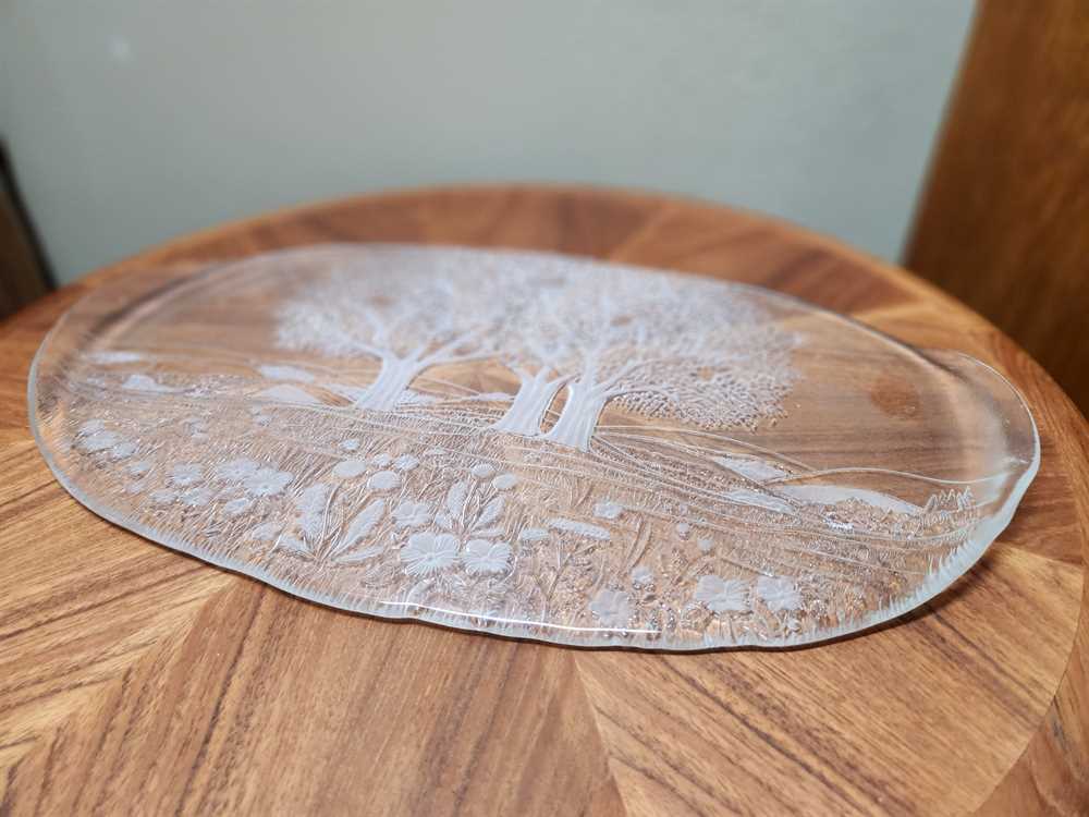 Kosta Boda Platter "Pastoral Trees"