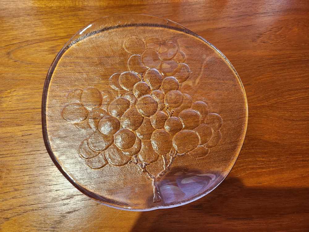 Kosta Boda Round Grapes Serving Platter by Ann Warff