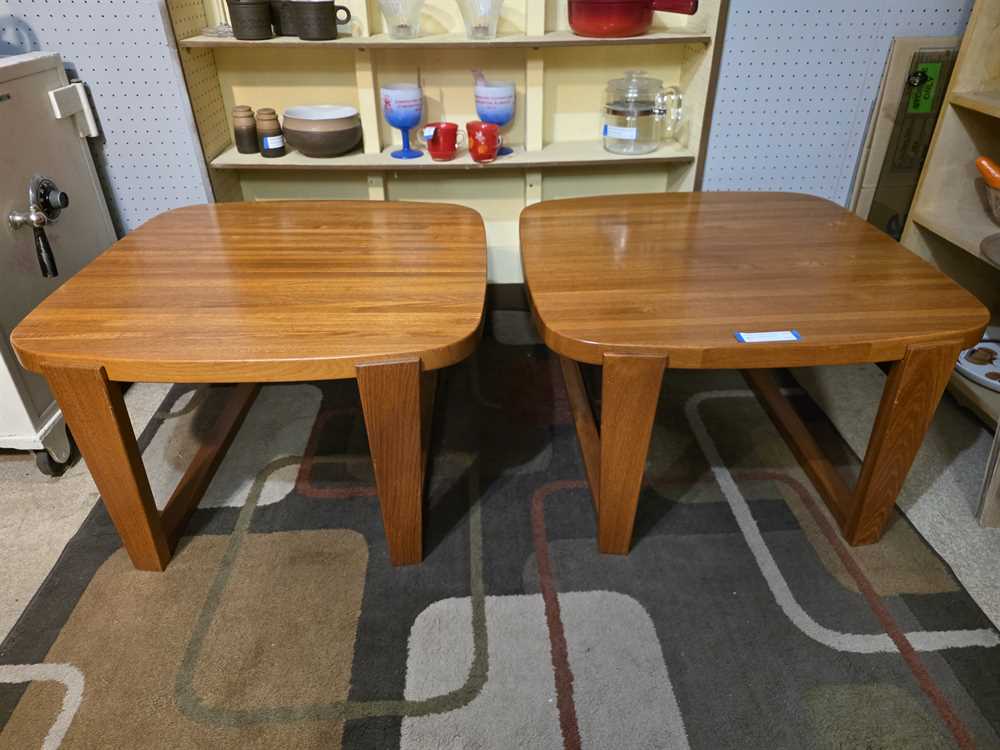Pair of Trioh  Denmark Solid Teak End Tables