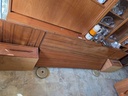 Teak Queen Platform Bed w/ Floating Nightstands