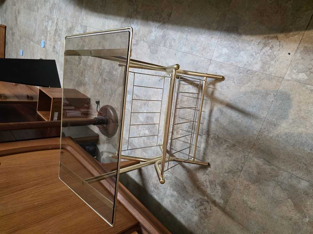 Brass and Glass Side Table