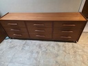 Design Furn. MFG Canada Teak 9 Drawer Lowboy Dresser