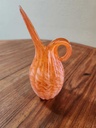 Lefton Glass Orange Swirl Creamer / Pitcher