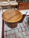 Deilcraft Round Walnut Side Table w/ storage