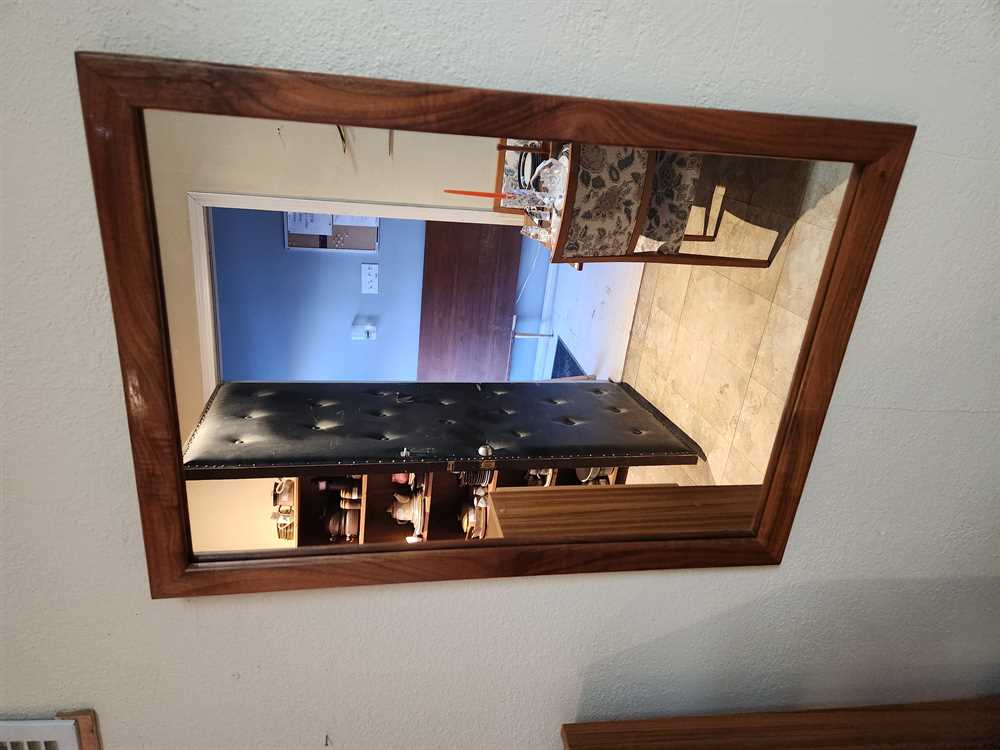 Teak Rectangular Wall Mirror