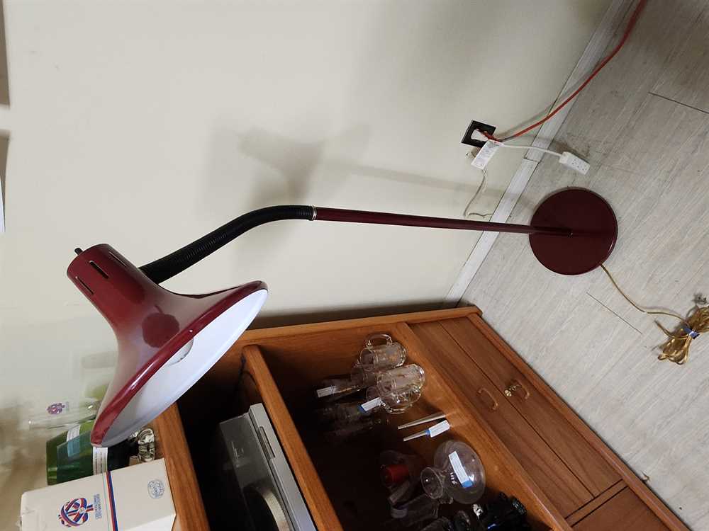 Vintage Burgandy Floor Lamp