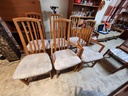 Set of Six Nordic Furniture Teak Highback Wide-Seat Dining Chairs w/ 2 arm chairs