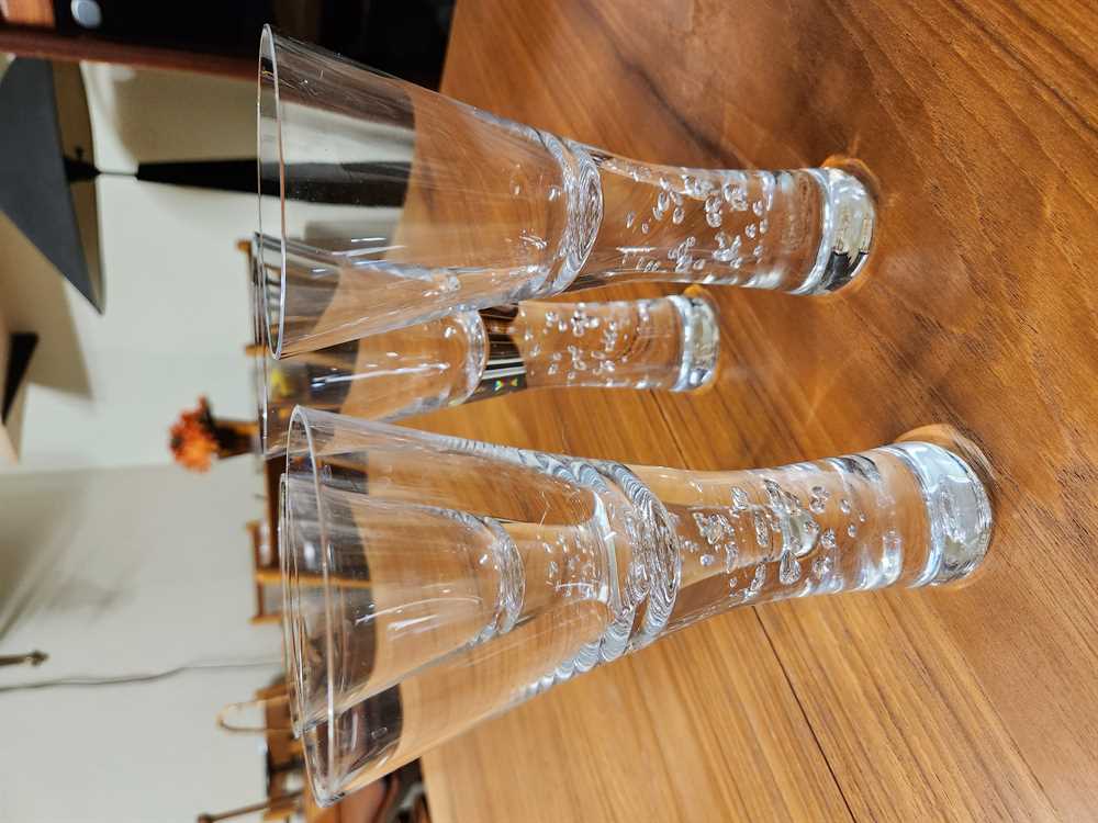 Set of 4 Krosno Poland Verve Large Champagne Flutes