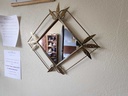 Brass and Wrought Iron Leaf Mirror