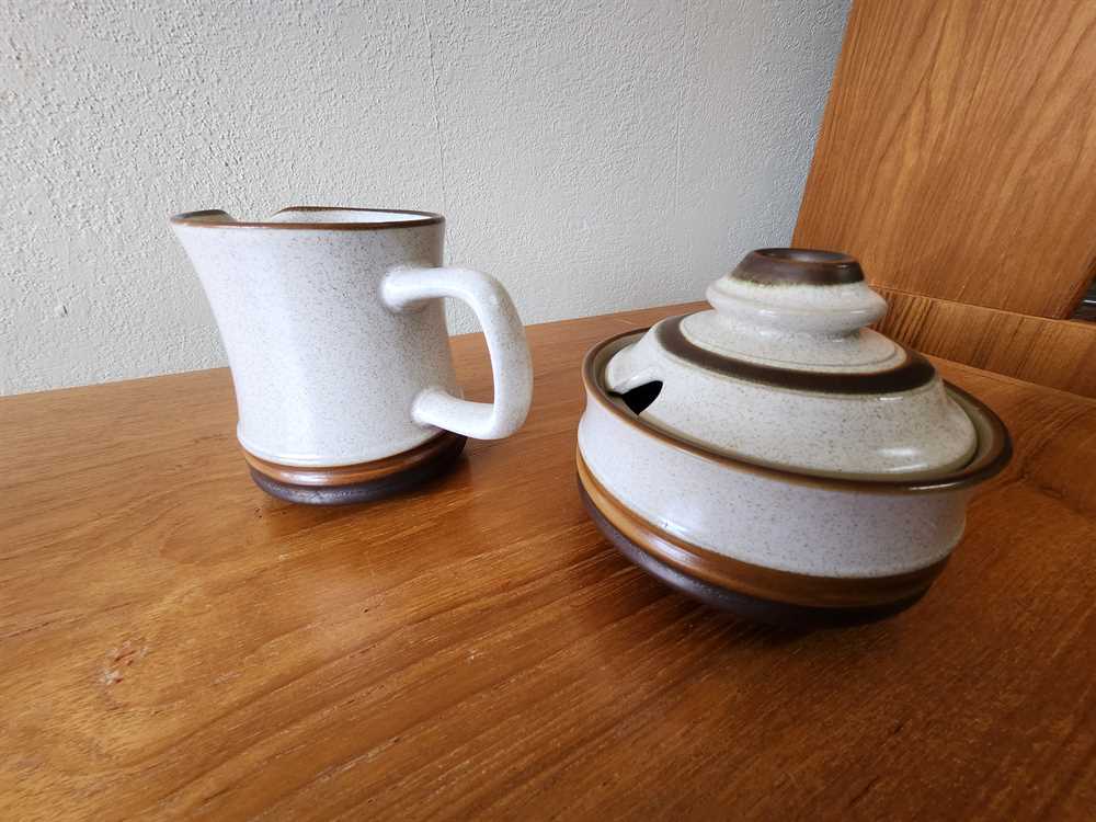 Denby Potter's Wheel Cream and Sugar Set (Large)