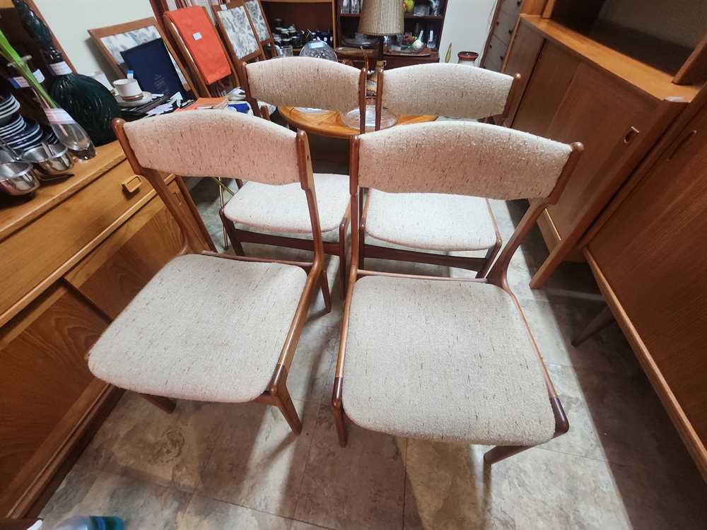 Set of 4 Nordic Furniture Teak Low Back Dining Chairs