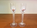 Pair of Aalborg Denmark Akvavit Glasses