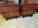 Pair of Walnut Finished Nightstands