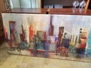 Brutalist Cityscape Oil Painting