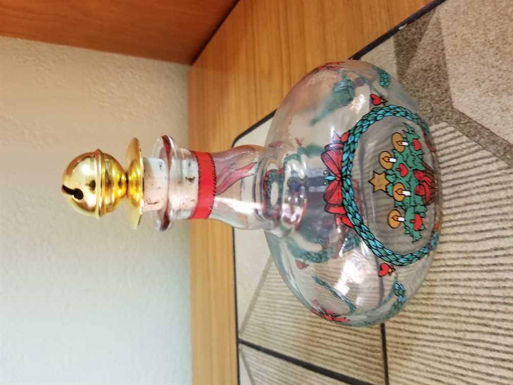 Holmegaard Jingle Bells Crystal Decanter by Henrik Hansen